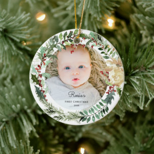 Add Your Own Photo   Flora Baby 1st Christmas Ceramic Tree Decoration