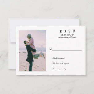 Add Your Own Photo Hand Lettered Personalised RSVP Card