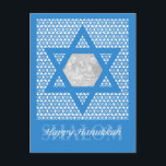 ADD YOUR OWN PHOTO - Hanukkah - Star of David Holiday Postcard<br><div class="desc">Insert your favourite family photo into this Hanukkah design featuring the Star of David. Perfect to send to friends and family.</div>