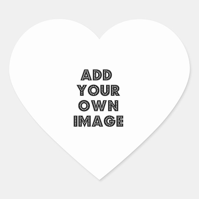 Add your own Photo! Heart Sticker (Front)
