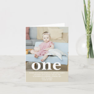 Add your own photo One First Birthday Party Invitation