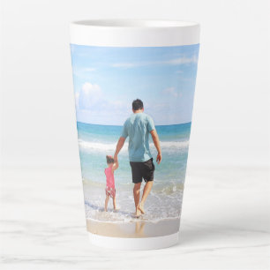 Add Your Own Photo or Text Latte Mug