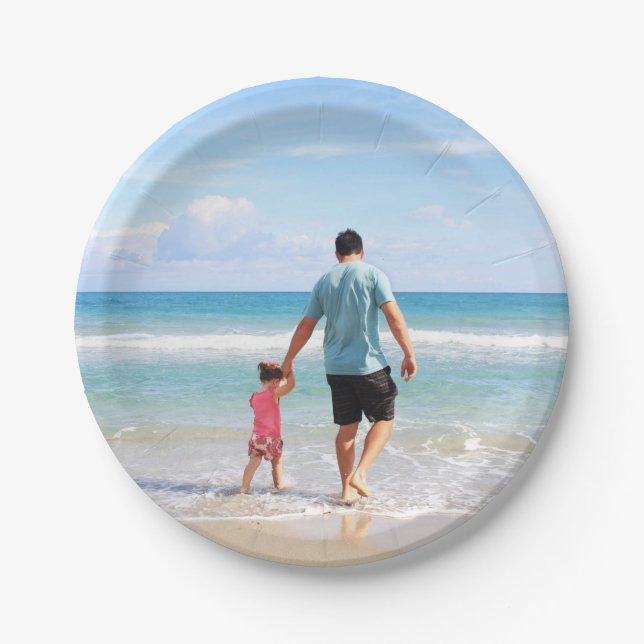 Add Your Own Photo or Text Paper Plate (Front)