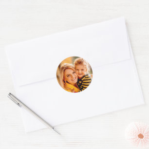 Add Your Own Photo Personalised Design Classic Round Sticker