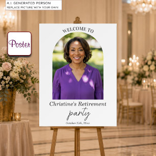 Add Your Own Photo Retirement Party Welcome Poster