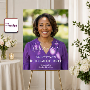 Add Your Own Photo Retirement Party Welcome Poster