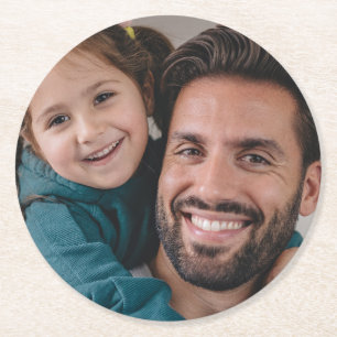 Add Your Own Photo Round Paper Coaster