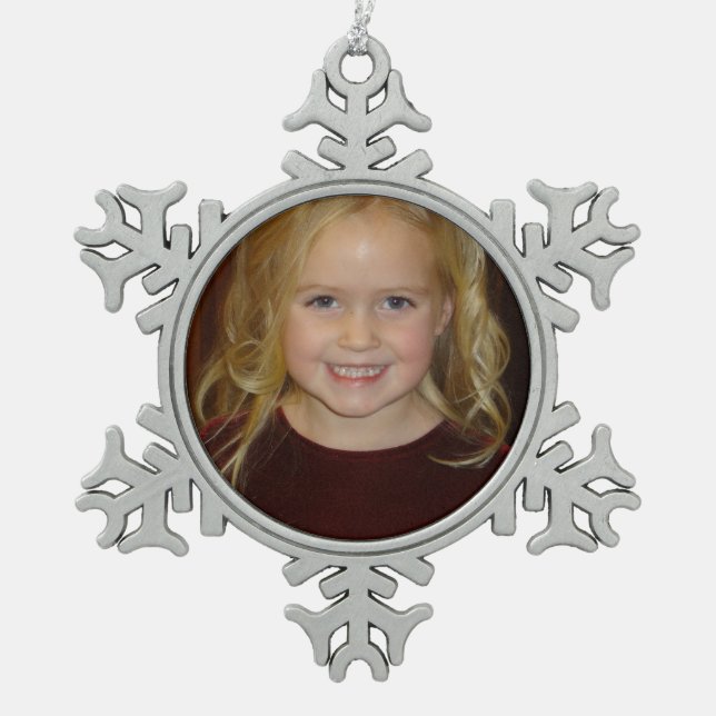 Add Your Own Photo Snowflake Ornament (Front)