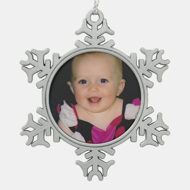 Add Your Own Photo Snowflake Ornament (Front)