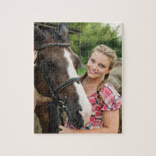 Add Your Own Photo Template Animal Lover Horse Jigsaw Puzzle