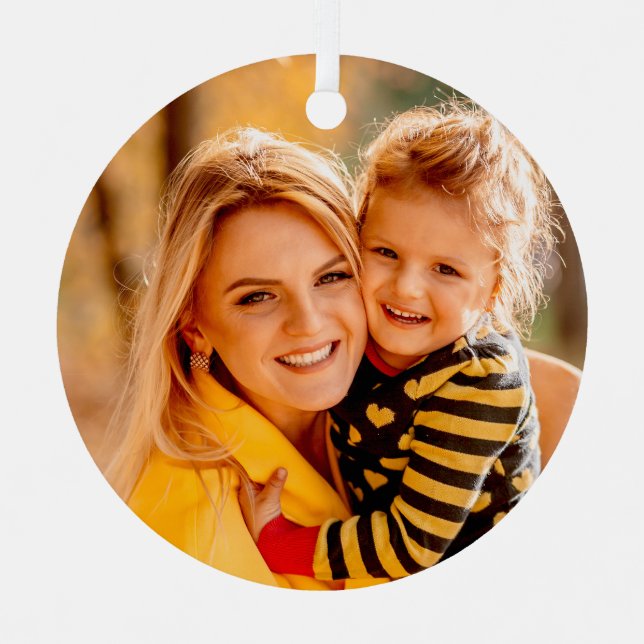 Add Your Own Photo Template Metal Tree Decoration (Front)