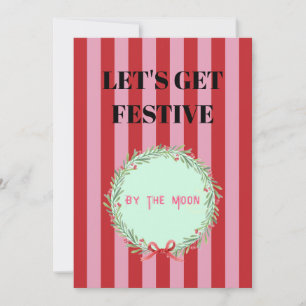 Add your own photo, with Christmas wreath Invitation