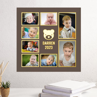 Add Your Own Photos 7 Child Photo Collage Foil Prints