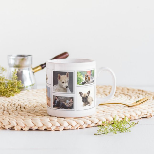 Add your own photos, 8 photo collage template coffee mug (Creator Uploaded)