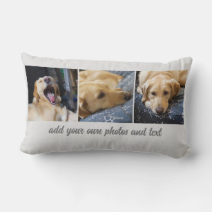 add your own photos and text custom dogs or people lumbar cushion