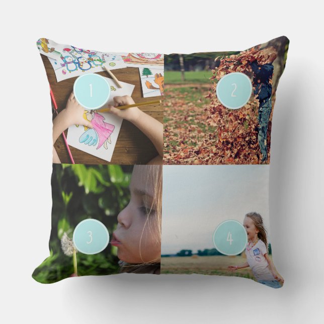 Add Your Own Photos Customizable 4 images Cushion (Front)