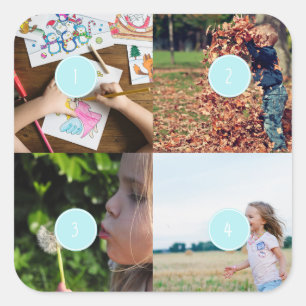 Add Your Own Photos Customizable 4 images Sticker