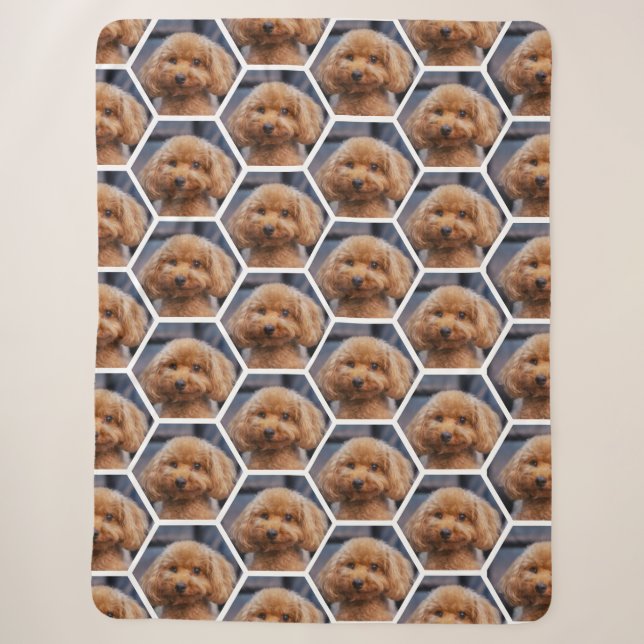 Add Your Own Photos Hexagon Collage Custom Blanket (Front)