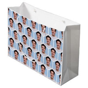 Add Your Own Photos Hexagon Collage Large Gift Bag