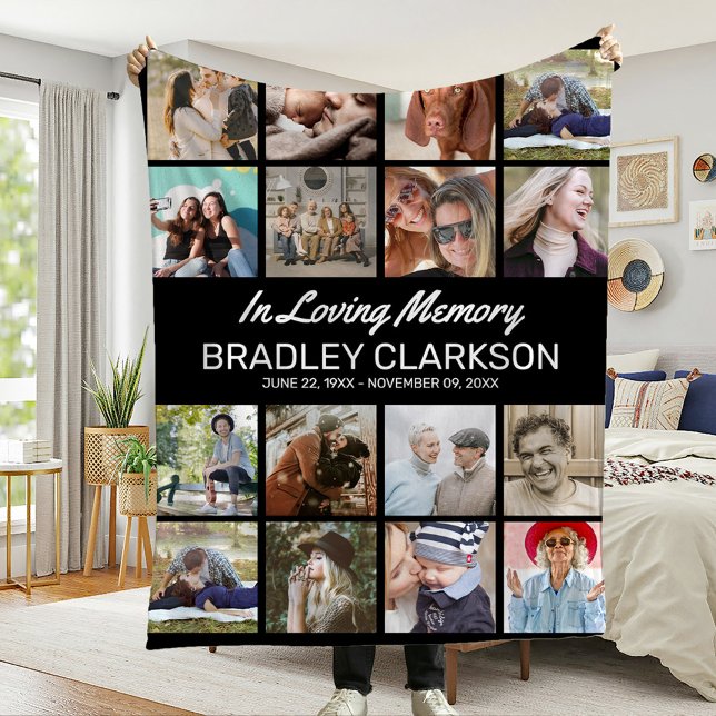 Add Your Own Photos & Personalised Text Fleece Blanket (Creator Uploaded)