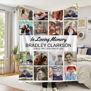 Add Your Own Photos & Personalised Text Fleece Blanket