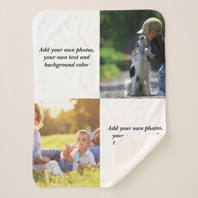 Add your own photos, text and  background throw pi (Front)