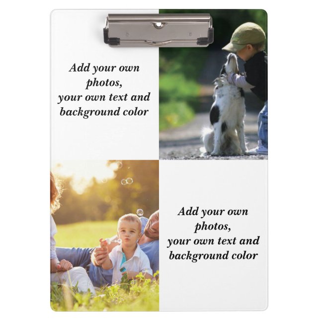 Add your own photos, text and  background throw pi clipboard (Front)