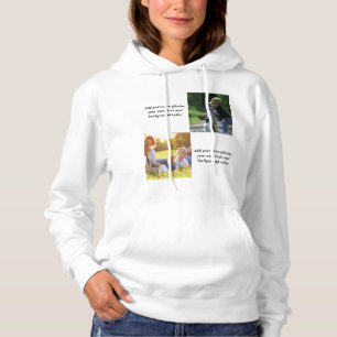 Add your own photos, text and background throw pi hoodie