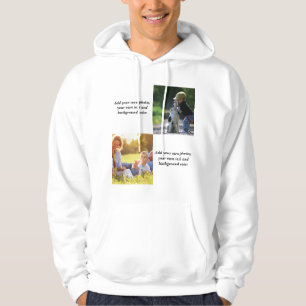 Add your own photos, text and background throw pi hoodie