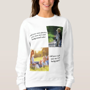Add your own photos, text and background throw pi sweatshirt
