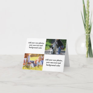 Add your own photos, text and background throw pi thank you card