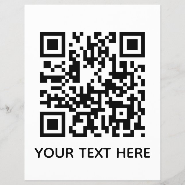 Add your own QR Code text Scan menu link (Front)