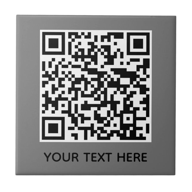 Add your own QR Code text Scan Minimal Simple Tile (Front)