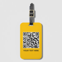 Add your own QR Code text Scan Minimal Yellow