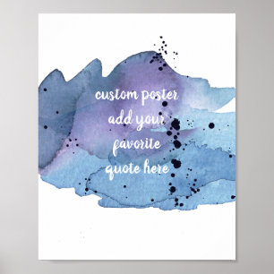 add your own quote poster watercolor design