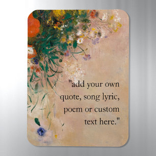 Add Your own Quote Vintage Floral Magnet
