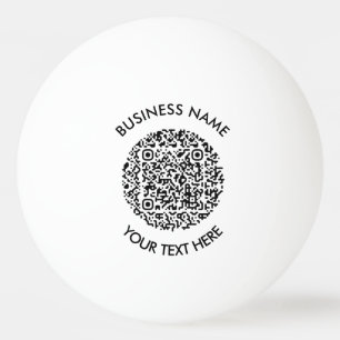 Add your own round QR Code Scan Minimal Simple Ping Pong Ball
