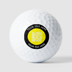 Add your own round QR Code text Scan Minimal  Golf Balls