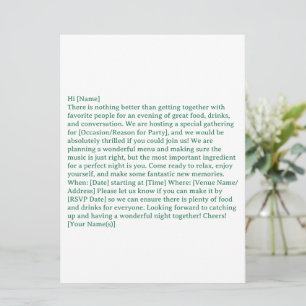 Add Your Own Text 6.5" x 8.75" Invitation