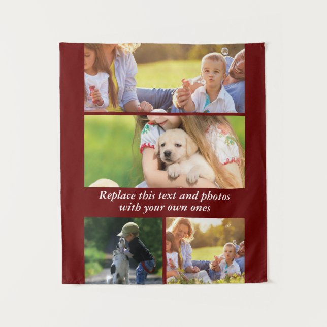 Add your own text and photos tapestry (Front)