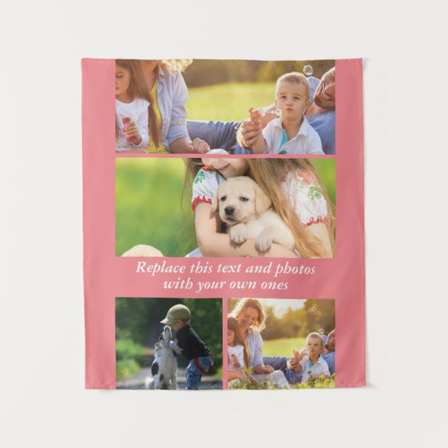 Add your own text and photos tapestry (Front)