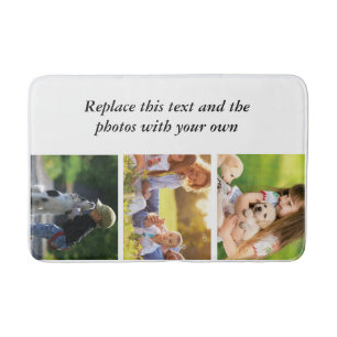 Add your own text and pics bath mat