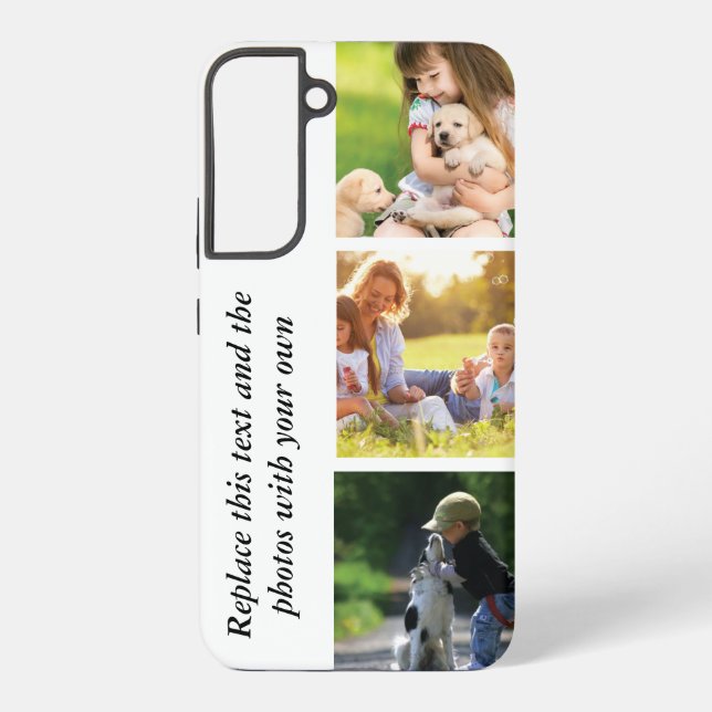Add your own text and pics  samsung galaxy s22+ case (Back)