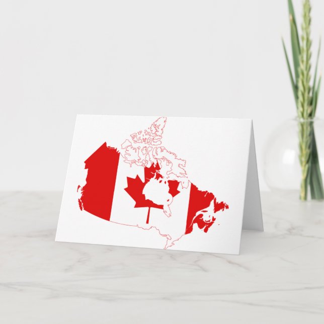 ADD YOUR OWN TEXT Canada Flag Card (Front)