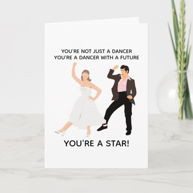 ADD YOUR OWN TEXT dancing birthday  Card (Front)
