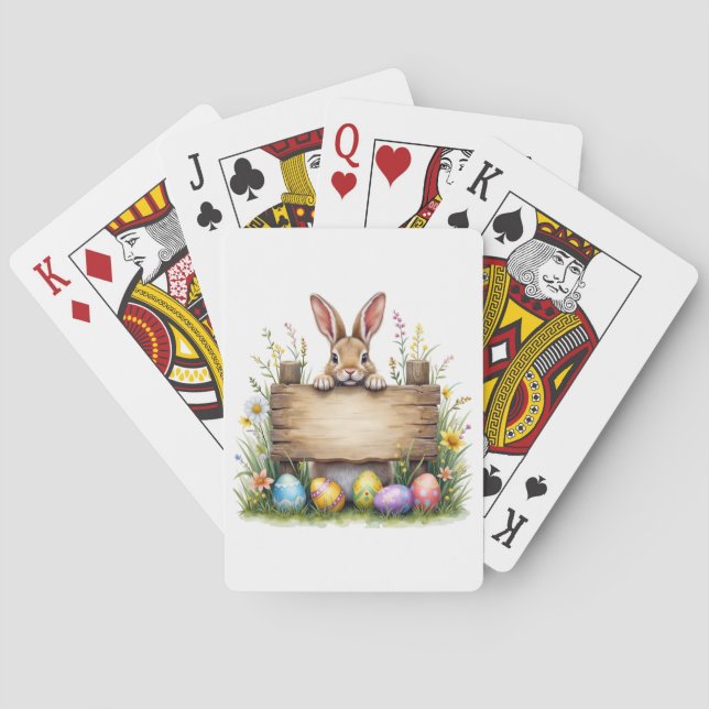 Add Your Own Text Easter Playing Cards (Back)