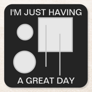 Add Your Own Text Geometric Square Paper Coaster