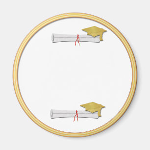 Add Your Own Text Gold Graduation Magnet