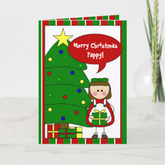add your own text holiday card (girl)