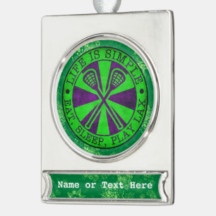 Add Your Own Text Lacrosse Christmas Ornament